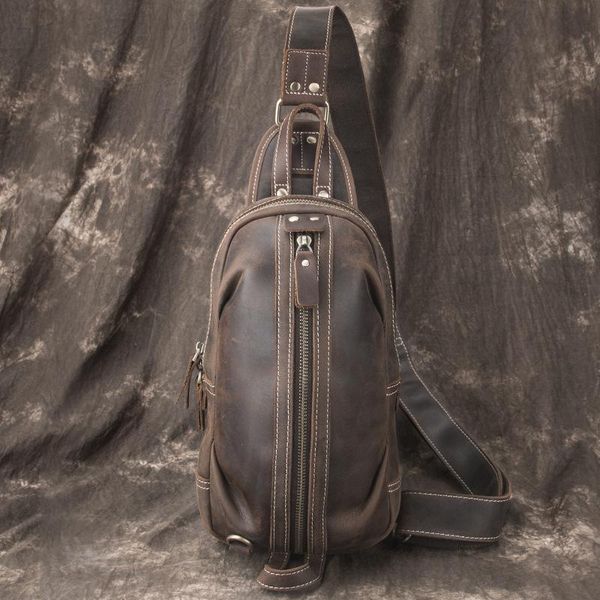 

waist bags johnature crazy horse leather chest bag 2021 retro messenger leisure large capacity cowhide shoulder & crossbody