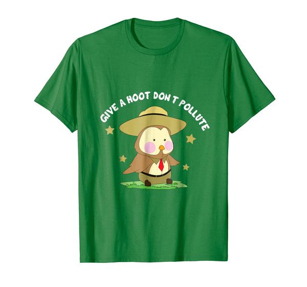 

Give A Hoot Don't Pollute Funny Owl Park Ranger Pun T Shirt, Mainly pictures