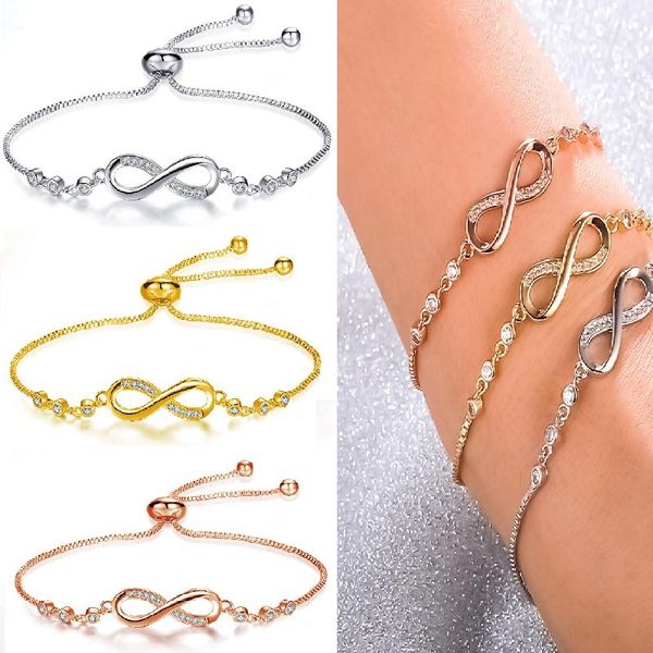 

charm bracelets shiny rhinestones women romance series crystals from austria mother birthday christmas valentine day gifts rose gold, Golden;silver