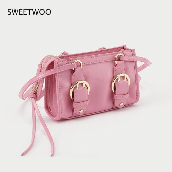 

shoulder bags pink cute cambridge wild ladies fashion compact zipper messenger women small square bag