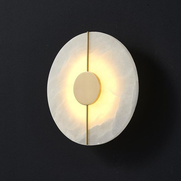 

wall lamp natural marble led living room bedroom scocne home atmosphere lighting fixtures gold copper warm light loft deco
