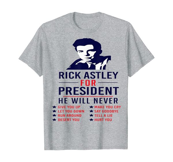 

astley for president t-shirt, White;black