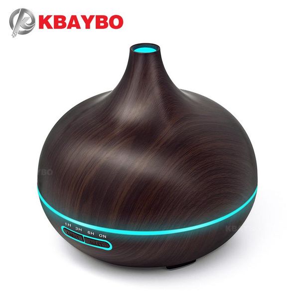 

kbaybo 300ml led lamp electric aroma air humidifier essential air diffuser wood purifier cool mist maker for home office spa