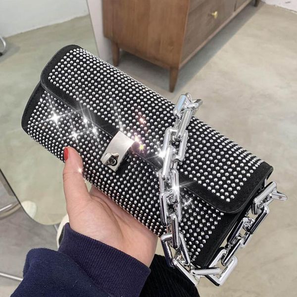 

evening bags fashion luxury rhinestone acrylic chain ladies handbags exquisite rivet colorful shoulder bag party purses and