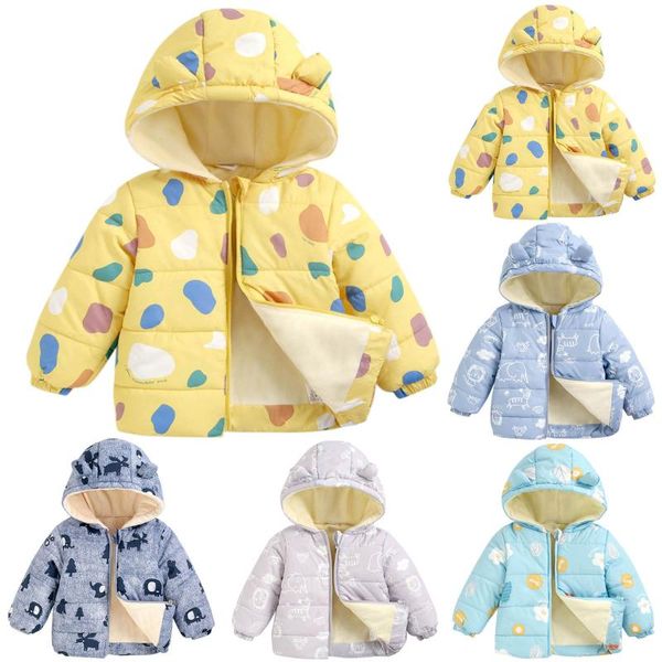 

down coat baby girls hoodies jackets for kids coats boys winter warm cartoon windproof hooded outerwear jacket, Blue;gray