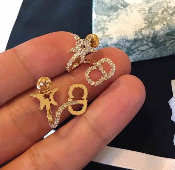 

70% off letter pearl 925 silver needle female earrings high quality, Golden