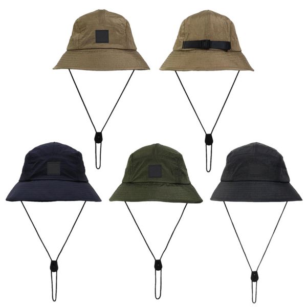 

new style bucket hat foldable fisherman hats outdoor sunhat hiking climbing hunting beach fishing caps adjustable men draw string cap, Blue;gray
