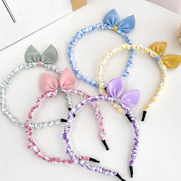 

hair accessories retro flowers print kids hairband bowknot headband cloth ears women girls head hoop jewelry, Slivery;white