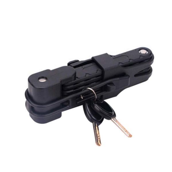 

bike locks folding lock collapsible bicycle joint anti-theft accessories six-fold compression shear steel mat