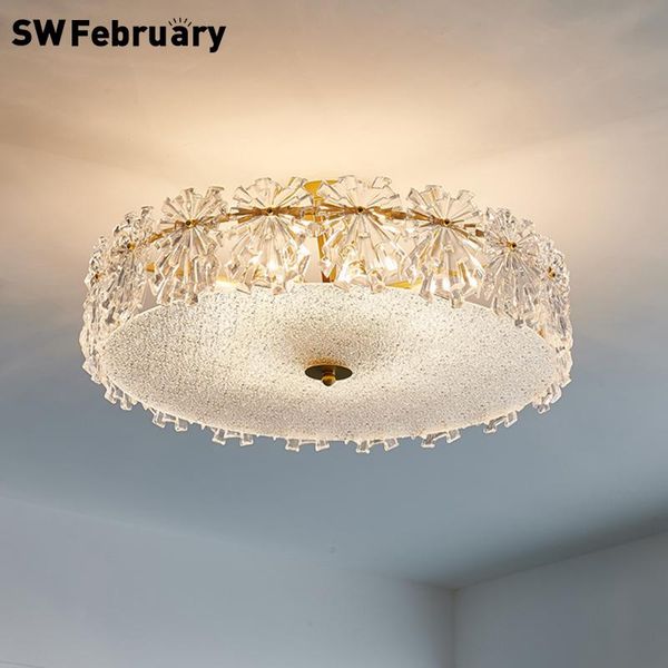 

light luxury post-modern ceiling lamp simple creative bedroom study round living room dining room warm nordic style lights