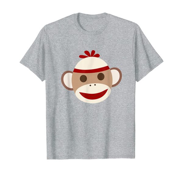 

sock monkey shirt, White;black