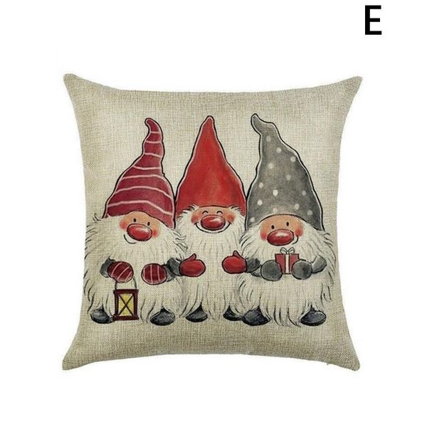

pillow case square flax santa xmas tree pattern christmas home decorative c44
