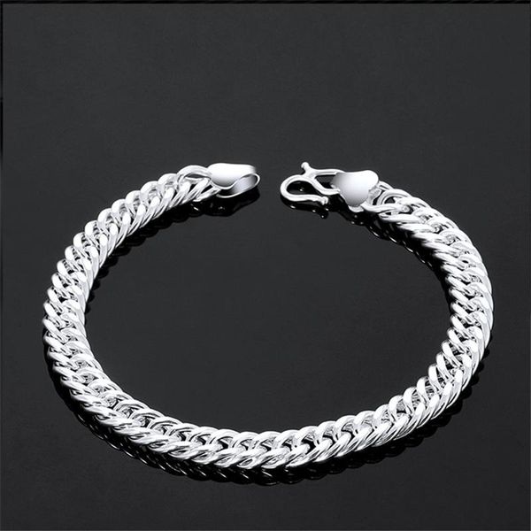 

charm bracelet silver plated bangle simple horsewhip chain design for business men jewelry jsl224, Golden;silver