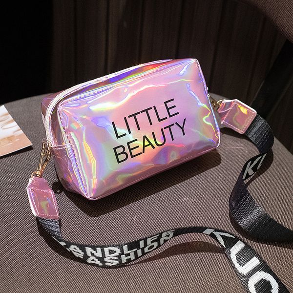 

5pcs messenger bags women pu laser litter beauty pillow shaped cross body bag