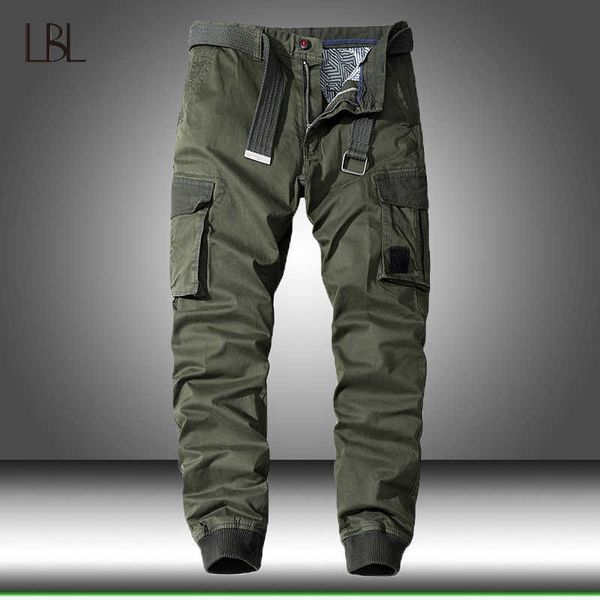 

multi-pocket casual pants men military tactical joggers cargo pants men's outdoor hiking trekking sweatpants male hip hop bottom 210616, Black