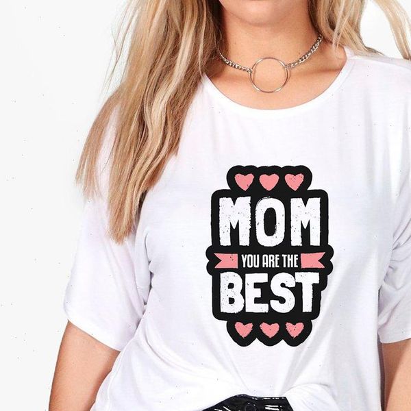 

mom you are the mothers t shirt mommys gift short sleeve t shirts lady womens clothes letter printed cute top, White