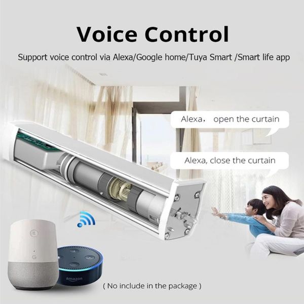 

blinds alexa wifi app control silent quality s track automatic curtain used motorized 2021 433mhz home french window