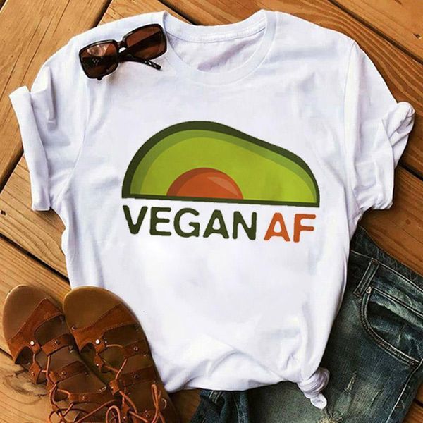 

new avocado shirt vegan t shirt women harajuku cute t-shirt vogue 90s korean style tshirt fashion tee, White