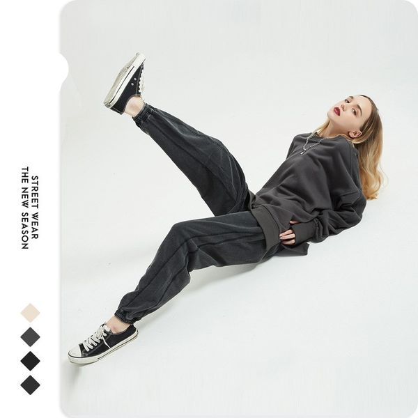 

2021 artie men's clothing spring autumn and winter new supplies tide meshigan sports pants retro high street casual men's trousers, Black