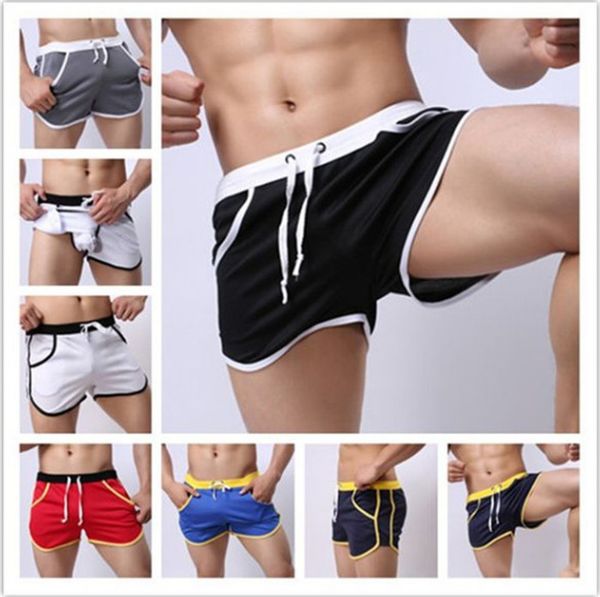 

mens sports shorts loose casual patchwork summer house wear hip hop short pants comfortable breathable men jogger fitness shorts, White;black