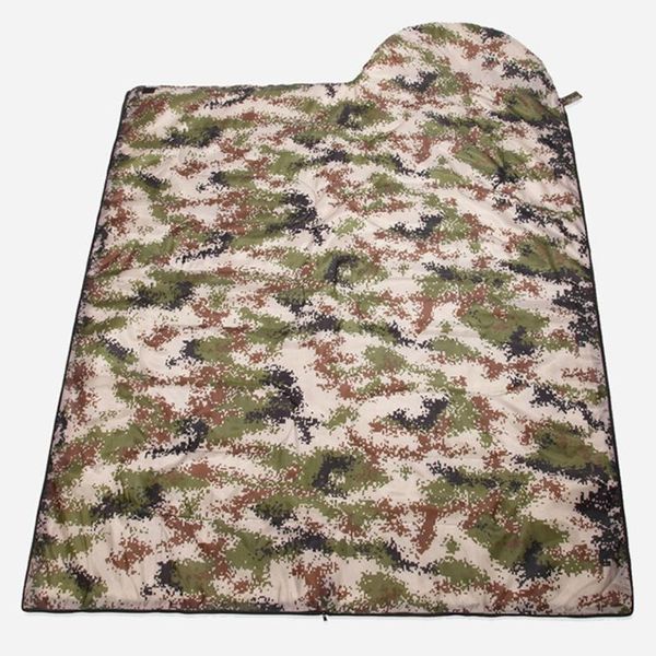 

sleeping bags outdoor 15~5 degree camping trip camouflage envelope windproof warm autumn winter men's cotton bag