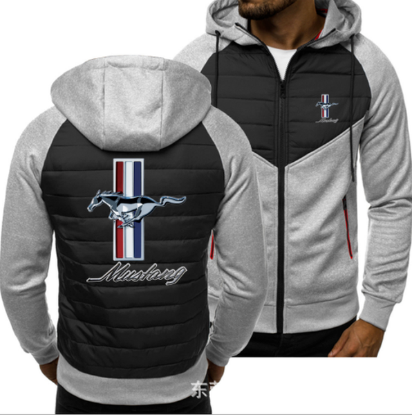

men's jackets 2021 men for mustang print spring autumn mens jacket casual sweatshirt long sleeve zipper man hoody, Black;brown