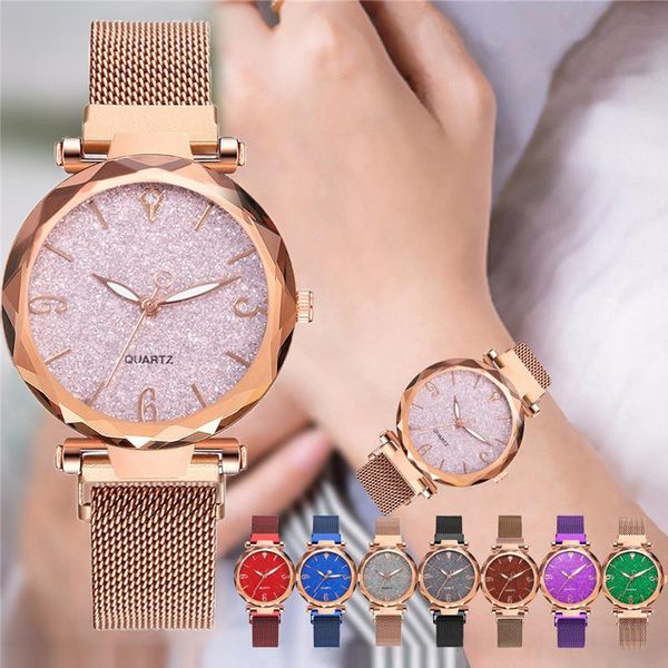 

wristwatches women watches luxury fashion magnetic strap ladies gift quartz clock zegarek damski relogio feminino, Slivery;brown