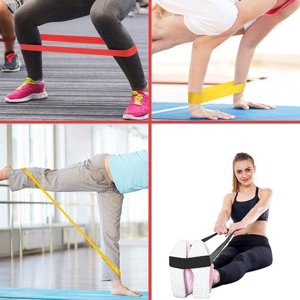 

resistance bands yoga exercise tension band belt stretch elastic training fitness loop crossfit 5pcs/set