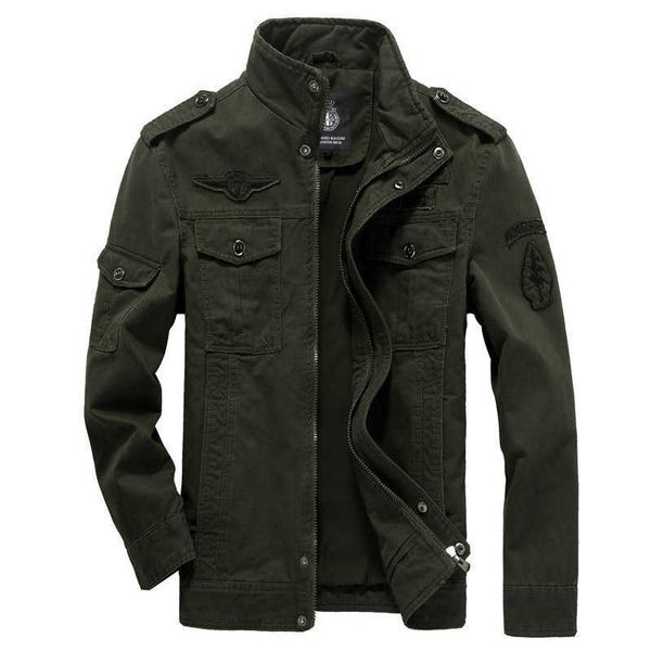 Baumwolle Militärjacke Männer Herbst Soldat MA-1 Stil Armee Jacken Männliche Marke Slothing Herren Bomber Plus Größe M-6XL 210909