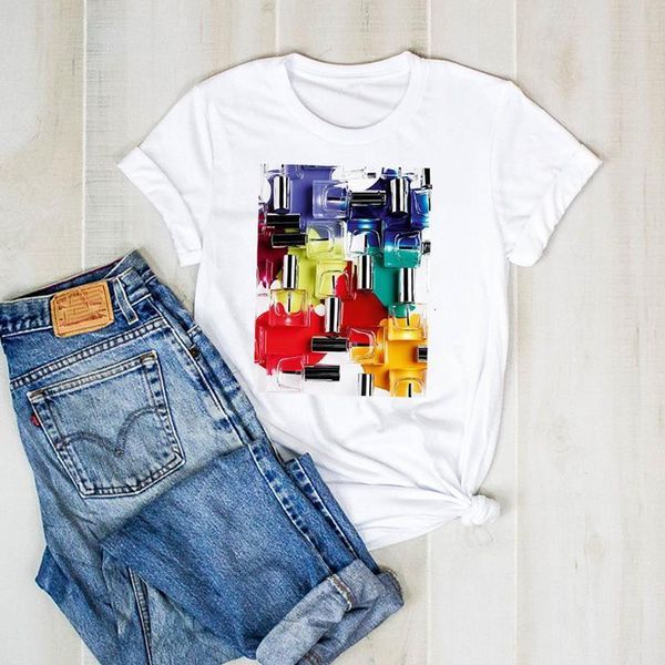 

women 3d fashion printed short sleeve lady cute ladies clothes t tee female graphic tshirt womens shirt clothing t-shirt, White