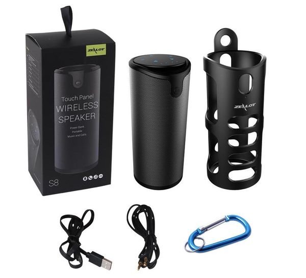 

zealot s8 3d stereo powerful subwoofer outdoor portable wireless bluetooth speaker touch control speaker car column subwoofer