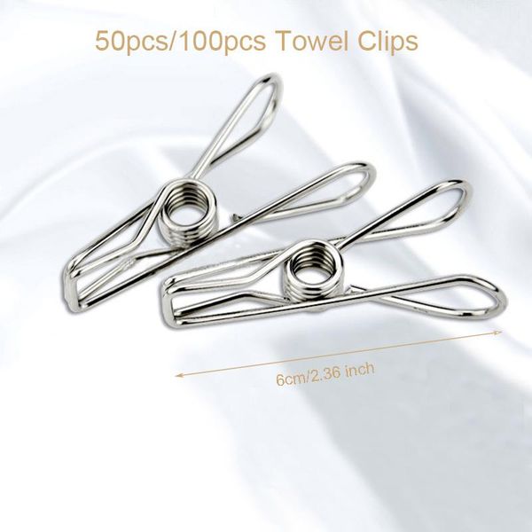 

6cm stainless steel clips clothes pins pegs holders clothing clamps sealing clip household clothespin clips for hangers