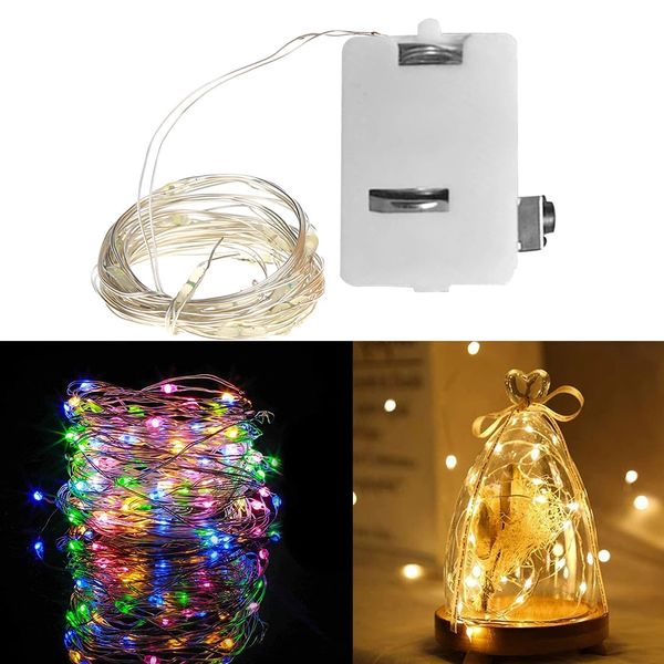 Luz de corda eletrônica 3 modos LED lâmpada de fada Garland multi cor diy string lâmpada de Natal festa de Natal jardim decoração