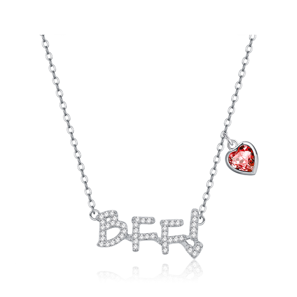 

zemior 925 sterling silver letter bff pendant necklaces for women heart austria crystal necklace fine jewelry selling