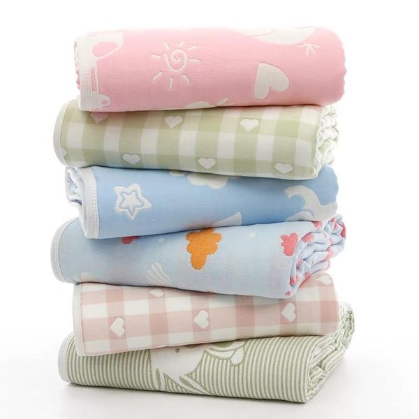 

blankets 6 layers crinkle cotton gauze blanket 100% prints color 110 x cm baby 700 grams 10 pieces small wholeasle