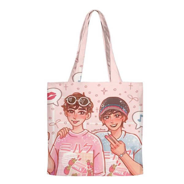 

backpack georgenotfound 3d merch hip hop handbags cloth canvas tote bag shopping bags reusable shoulder shopper casual pacakge