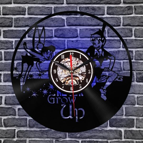 

wall clocks 1pc music notes clock angel kids record modern art gramophone gift