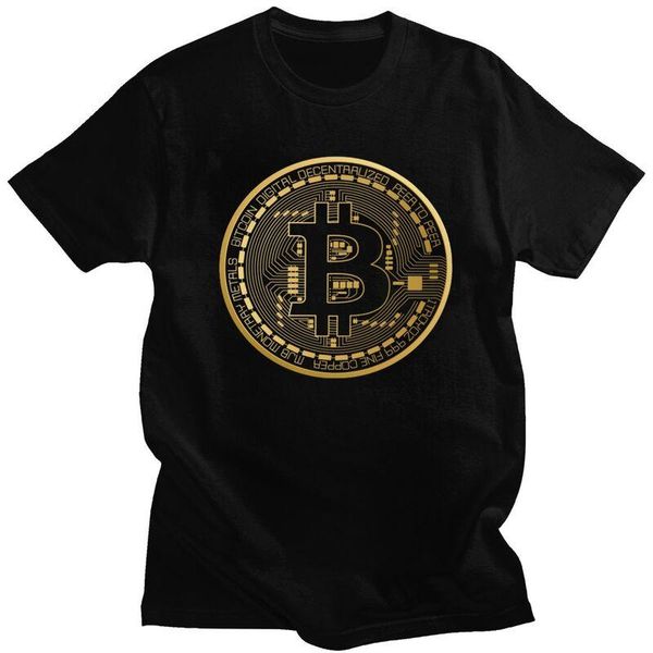 

men's t-shirts mens gold t shirt short sleeves cotton tshirts novelty t-shirt printed cryptocurrency crypto currency geek tees cloth, White;black