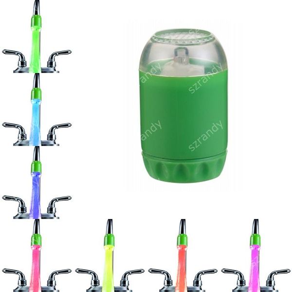 

other faucets, showers & accs automatic change 7 colors slow flashing led kitchen faucet light with adaptors