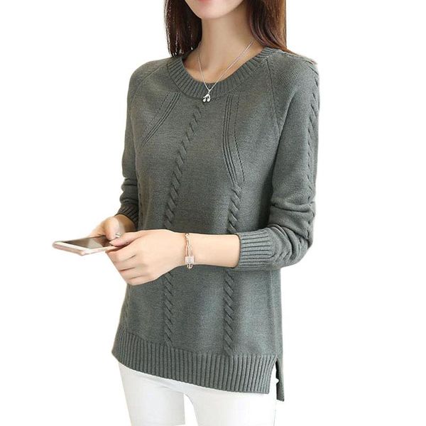 

women's sweaters autumn sweater female 2021 fashion o-neck long sleeve casual knitted pullover women bottoming shirt ladies jumper, White;black