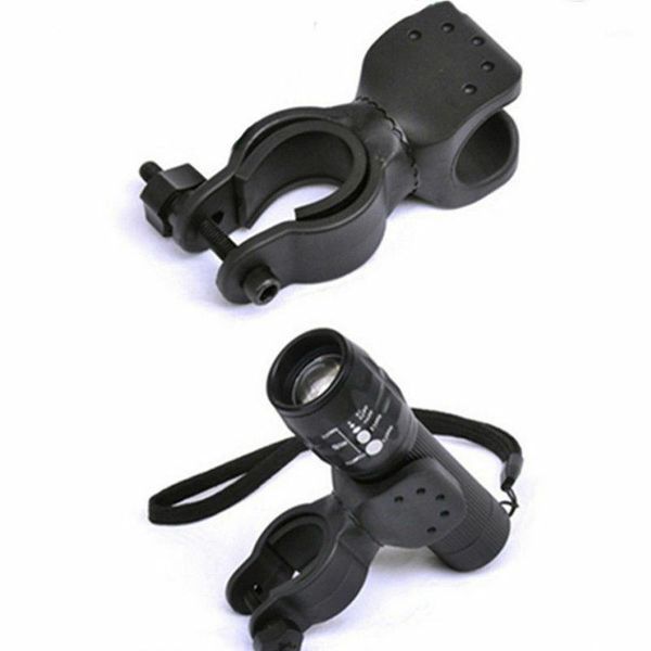 

bike lights lamp clip stand bicycle torch clamp led mount holder useful1