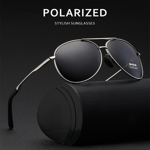 

outdoor eyewear kdeam metal frame polarized sunglasses men's ultralight sports sunshade goggles anti-uv for traveling fishing driving