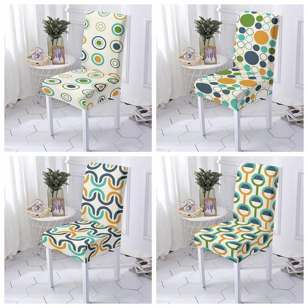 

geometric elastic dining chair cover spandex universal size chair slipcover office banquet case for living room wedding