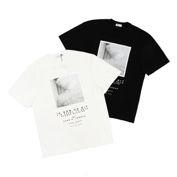 

2021 new ih nom uh nit t male shirt woman 1:1 quality pearl mask man digital fingerprint loose t-shirts harajuku c73g, White;black