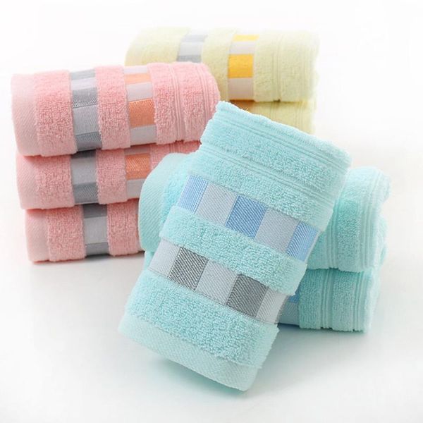 

towel microfiber facial plaid hand home bathroom el children 33x74 cm napkin