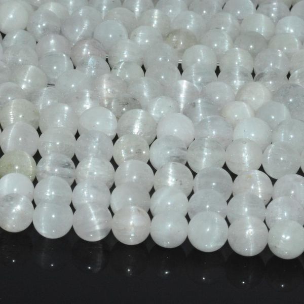 

other natural multiple spodumene kunzite + hiddenite loose round beads 7.5mm-7.8mm,8mm, with cat's eye flash