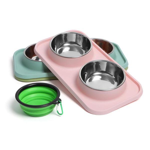 

cat bowls & feeders 1pc removable non-spill melamine cats bowl with holder non-skid dog food dish pet feeder water stainless steel supply
