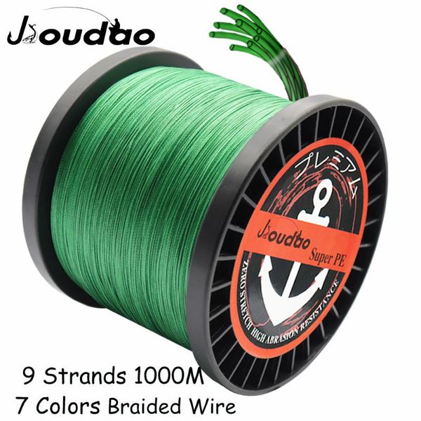 

jioudao braided fishing lines 9 strand weaves 1000m multifilament pe fishing rope 20 350 45 60 85 110 130 150 170 200lb