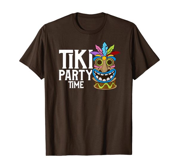 

adorable cute tiki party time island luau themed t-shirt, White;black