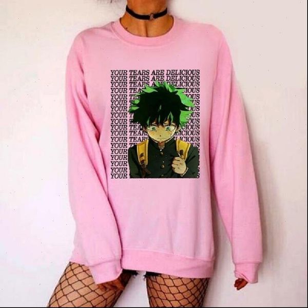 

boku no hero academia your tears are delicious print sweatshirt hoodies men women creative boku no hero academia tee fashion st, Black